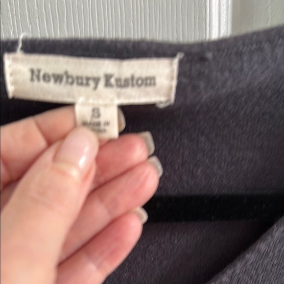 Newbury Kustom Blue V-Neck Sweater Relaxed Fit - Picture 2 of 3